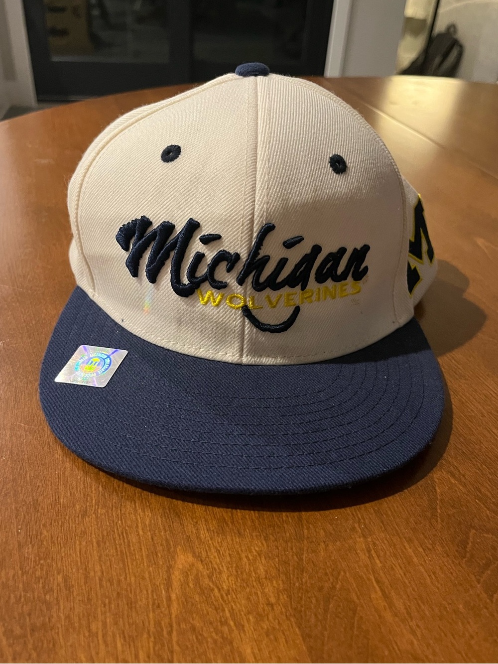 University of Michigan Wolverines Vintage Style SnapBack White Top of the World